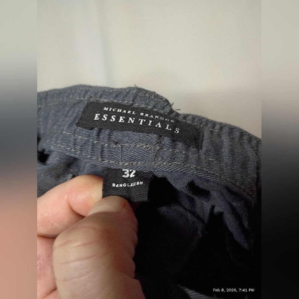 Michael Brandon Essentials Gray Drawstring Pants … - image 2